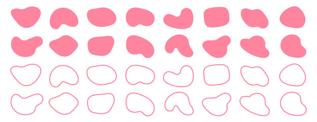 Organic blob elements, irregular liquid vector forms, shapes