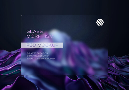 Transparent Frosted Glass Morphism Mockup. Generative Ai Background