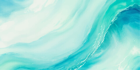 Fototapeta premium abstract soft blue and green abstract water color ocean wave texture background. Banner Graphic Resource as background for ocean wave and water wave abstract graphics 