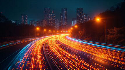 Visualization data technology theme, great design abstract digital technology background. Dynamic background. Graphic pattern. 3d trendy generative AI