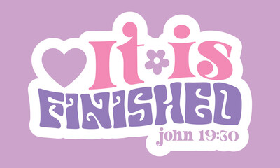 Retro Easter Sticker Design