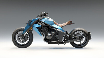 Fototapeta na wymiar Futuristic 3D Motorcycle Concept 7