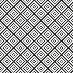 Black and white diamonds and lines geometric pattern background.	