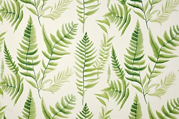 Green Fern Patterns Botanical Print Wallpaper Inspirations for a Minimalist Living Room