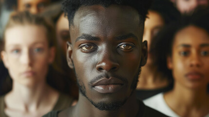 Portrait of diversity , black man. 