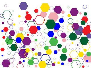 Rainbow color triangle seamless pattern