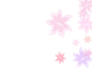 Obraz premium Spring flowers falling vector illustration.