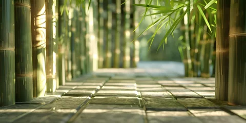 Gordijnen Bamboo detail, texture, texture © Jing