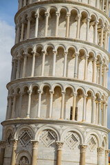 Fototapeta na wymiar Leaning Tower of Pisa details, Italy