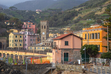 Fototapeta na wymiar overlook of Monterosso town, Cinque Terre, Italy