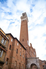 Fototapeta premium The tower of Mangia in Siena, Italy