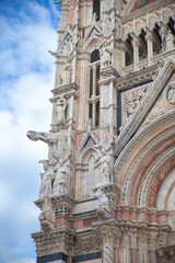 the details of the cathedral of Siena, Italy