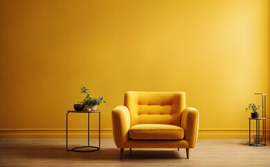 minimalistic room with modern bright furniture. - 746471403
