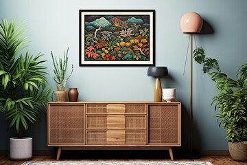 Mid-century Modern Patio Inspirations: Nature Art in a Stylish Poster Frame