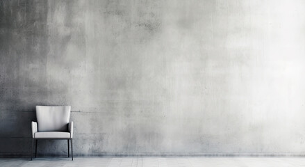 armchair on the background of empty wall. - 746471433