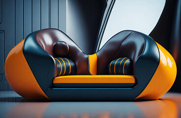 futuristic bright sofa - 746471605