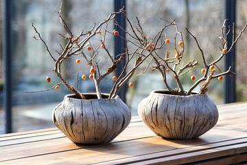 Nordic Style Twig Planters: Mid-Century Modern Patio Inspirations