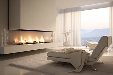 Glass Fireplace Minimalist Designs: Focal Point Elegance