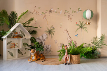 Children's interior on the theme "Safari"