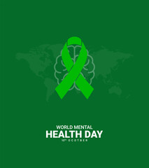 Mental Health Day,  Mental health day design for banner, poster, 3D Illustration