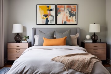 Comfortable Bedding Bliss: Modern Eclectic Mix Bedroom Ideas with Design Delight!