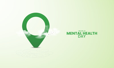 Mental Health Day,  Mental health day design for banner, poster, 3D Illustration