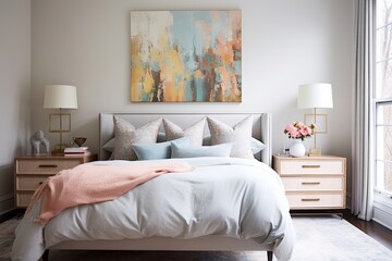 Comfortable Bedding and Design Delight: Modern Eclectic Mix Bedroom Ideas with Unique Decor Pieces