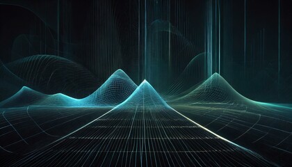 a captivating radio frequency waves background with dynamic patterns and colors, perfect for conveying the energy and rhythm of modern technology - obrazy, fototapety, plakaty