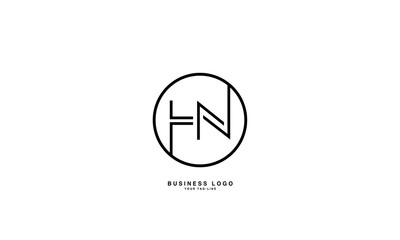 HN, NH, H, N, Abstract Letters Logo Monogram