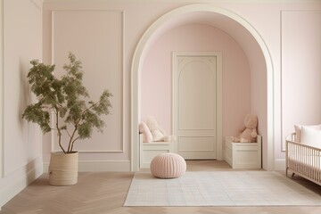 Muted Pastel Nursery Designs: Enchanting Soft Color Palette Archway Inspiration
