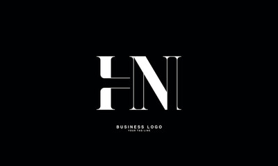 HN, NH, H, N, Abstract Letters Logo Monogram