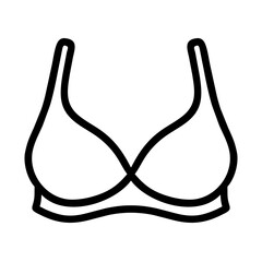 Women's bra icon isolated on white background. Lingerie store logo. Symbol of femininity, fashion and underwear. Pictogram of beachwear and swimsuit. - obrazy, fototapety, plakaty