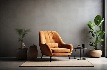 Minimalistic interior with modern furniture - 746475220