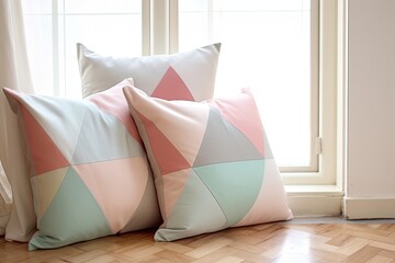 Muted Pastel Nursery Soft Touch Pillow Designs - Textile Elegance