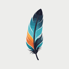 Colorful feather illustration
