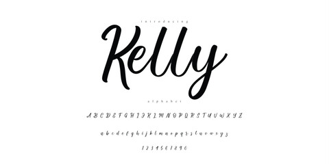 Kelly: Handwritten Alphabet Font Calligraphy 