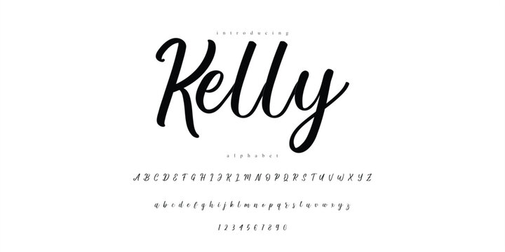 Kelly: Handwritten Alphabet Font Calligraphy 