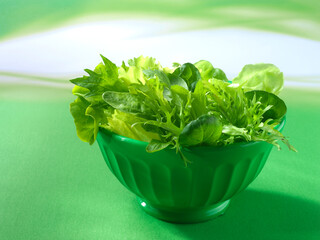 Branntweinessig, grüner Salat, grüne Schale, Feldsalat, Gemüse,
