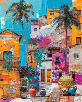 Brazilian Art Vibrancy: Street to Sculpture Collage

