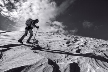 hiker in the mountains