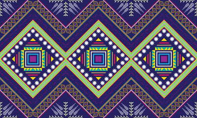 Geometric vector background with sacral tribal ethnic elements. Traditional triangles gypsy geometric forms sprites tribal themes apparel fabric tapestry print