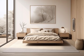 Organic Minimalist Bedroom Ideas: Wood Furniture & Neutral Tones Haven