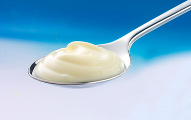 Salatcreme Löffel, Creme, Dessert, Mayonaise, Chromlöffel,