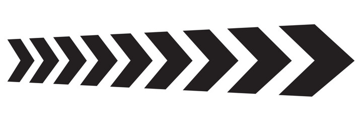 Vector set of black arrows icon with blend effect. Vector isolated on white background. Vector illustration.