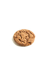 dark chocolate cookie isolated on a white background
