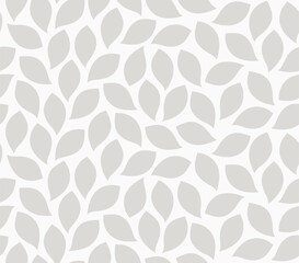 Grey leaf seamless pattern nature geometric background.
