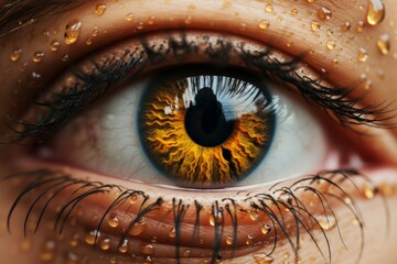 Vibrant and expressive crying eye art illustration available for purchase on stock photo website.