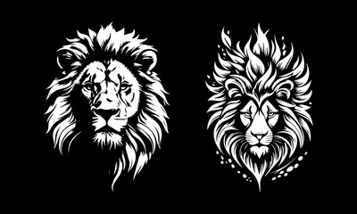 Angry lion head vector, logo lion