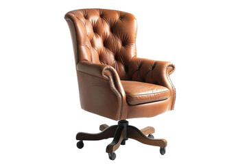 Stylish Tulip Office Armchair on Transparent Background, PNG