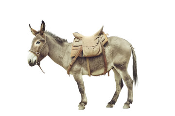 Hardy Donkey Breed on Transparent Background, PNG